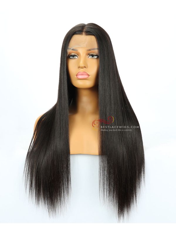 Silky Straight Brazilian Virgin Hair Glueless Lace Front  display picture 3
