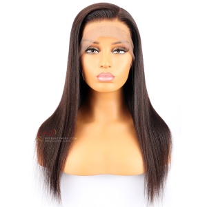 Light Yaki Chinese Virgin Hair Glueless Lace Front Wigs [SW095]