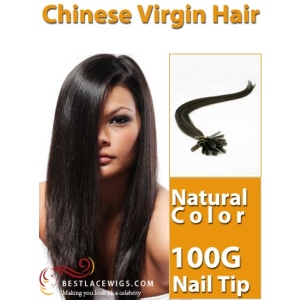 Nail Tip/U Tip Virgin Hair Extensions 100 Strands 100G [UT005]