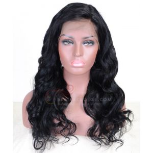 Big Wave Indian Remy Hair Glueless Lace Front Wigs [SW085]