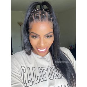 Skin Melted HD Lace New Clean Hairline 13x6 Lace Frontal Wig Silky Straight Hair[HD03] 