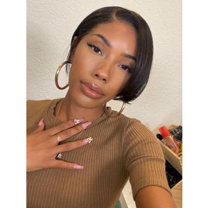 HD Lace Pixie Cut Silky Straight BOB Lace Front Wig Clean Hairline[BOB20] 