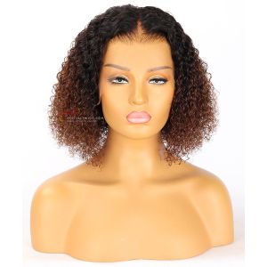 HD Lace 180% Density Ombre Curly BOB Lace Front Wig Clean Hairline [BOB063]