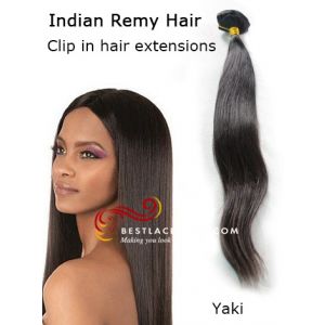 Clip In Hair Extensions Indian Remy Hair Yaki Hair [CLIP12]