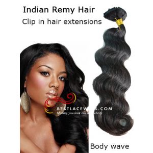 Clip In Hair Extensions Indian Remy Hair Body Wave [CLIP13]