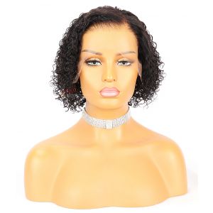 180% Density Pixie Cut Curly BOB Skin Melted HD Lace Wig Clean Hairline [BOB047]