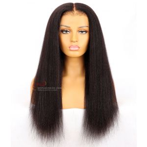 Glueless 6'' Part HD Lace Wig Kinky Straight Hair Afro Kinky Clean Hairline[HD10] 