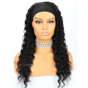 Deep Wave Indian Remy Hair Headband Wigs [HB008]