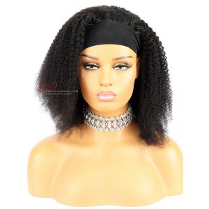 Kinky Curly Indian Remy Hair Headband Wigs [HB018]