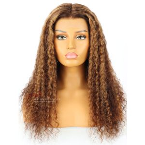 6in Part #2/30 Highlight Deep Wave Lace Front Wig Transparent Lace [GSW230]