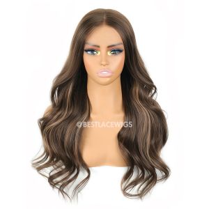 2# 6# 10# Color Big Wavy Malaysian Virgin Hair HD Lace Glueless Wigs [MSW01]
