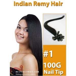 Nail Tip/U Tip Indian Remy Hair Extensions 100 Strands 100G [UT001]