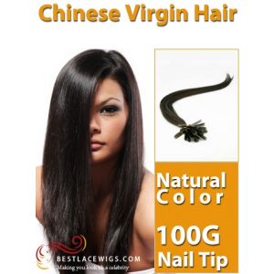 Nail Tip/U Tip Virgin Hair Extensions 100 Strands 100G [UT005]