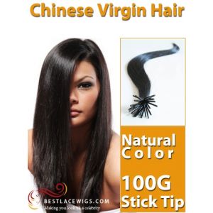 Stick Tip/I-Tip Virgin Chinese Hair 100 Strands 100G [IT005]