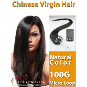 Micro Loop Virgin Chinese Hair Extensions 100 Strands 100G [ML005]