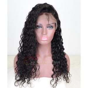 Loose Curly Indian Remy Hair Lace Front Wigs [SW086]