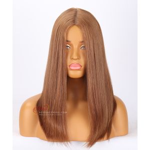 16'' 8# Silky Straight Silk Top Jewish Wigs Brazilian Virgin Hair[CWS16]