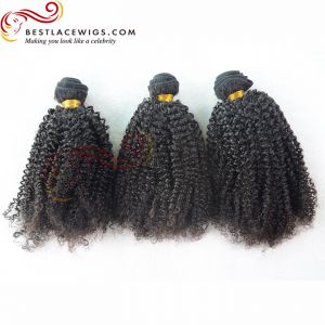 Brazilian Virgin  Hair 3pcs Kinky Curl Hair Weaves [BS049]