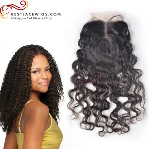 Middle Part Lace Closure Brazilian Curl Brazilian Virgin Hair [CN07]