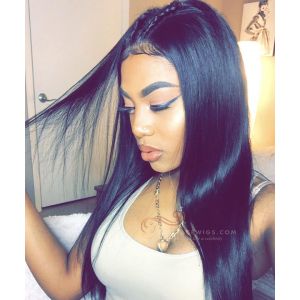 High Quality: Colored Silky Straight Brazilian Virgin Hair 360 Lace Wigs [GLW013S]