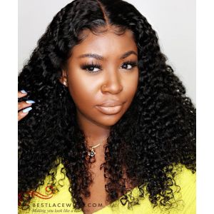 Big Curly Hair Indian Human Hair Glueless Lace Wigs [GSW146]