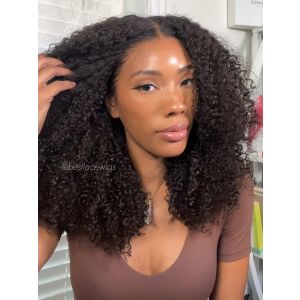 Glueless 6'' Part HD Lace Wig Kinky Curly Hair Clean Hairline[HD18] 
