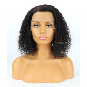 Heavy Density Natural Curly BOB Lace Front Wig Indian Remy Hair[BOB04] 