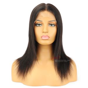 10&12in 180% Density Silk Top Hidden knots 360 Frontal Wig  Silky Straight Indian Remy Hair [CWS001D]
