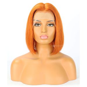 150% Density Orange Blonde Silky Straight BOB Style Lace Wig [BOB313]