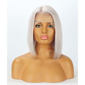 150% Density Grey Color Silky Straight BOB Style Lace Wig [BOB314]