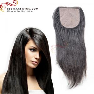 Silky Striaght Hair Silk Base Closure Indian Remy Hair [STC01]