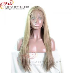 11# Mixed 8# 27# Highlight Silky Straight Chinese Virgin Hair Glueless Full Lace Wigs[SW042]