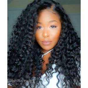 Deep Wave Chinese Virgin Hair Lace Front Wigs [SW092]