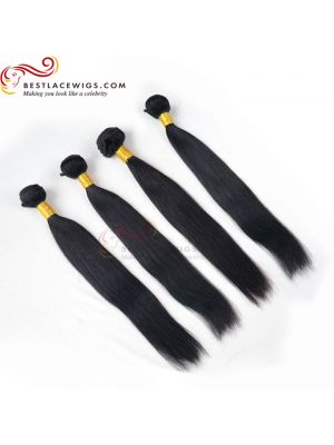 Virgin Indian Hair 4Pcs Bundles Straight Hair Weaves Extensions [BS181]