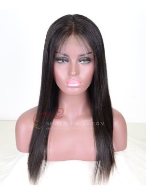 Silky Straight Brazilian Virgin Hair Glueless Full Lace Wigs [BSW001]