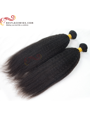 Kinky Straight Virgin Indian Hair Weaves 2 Bundles [BS101]