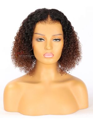 HD Lace 180% Density Ombre Curly BOB Lace Front Wig Clean Hairline [BOB063]