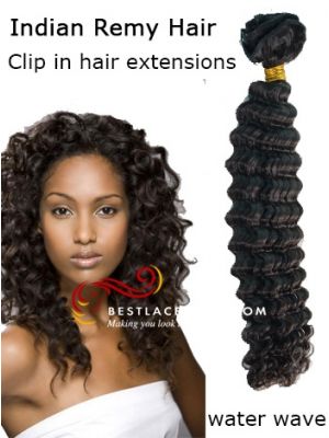 Indian Remy Hair Clip In Hair Extensions Water Wave [CLIP15]