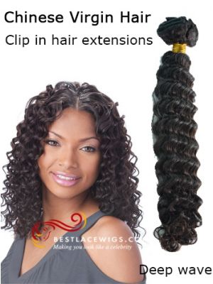 Virgin Chinese Hair Clip In Hair Extensions Deep Wave [CLIP54]