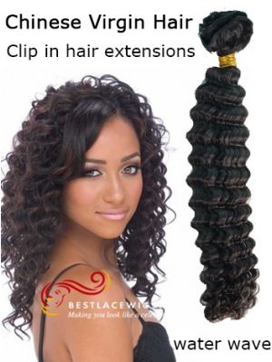 Water Wave Clip In Hair Extensions With Virgin Chinese Hair [CLIP55]