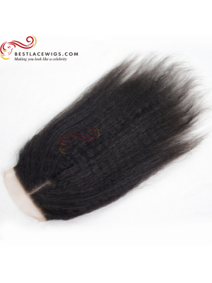 Brazilian Virgin Hair Lace Closure Kinky Straight Hair [BRW004]