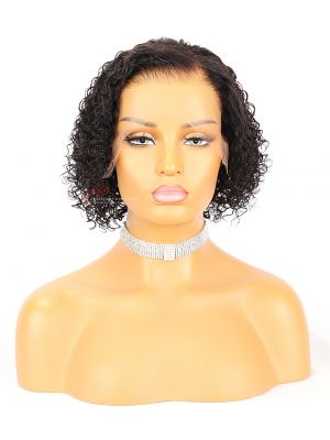 180% Density Pixie Cut Curly BOB Skin Melted HD Lace Wig Clean Hairline [BOB047]