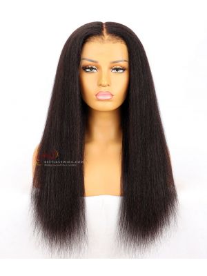 Glueless 6'' Part HD Lace Wig Kinky Straight Hair Afro Kinky Clean Hairline[HD10] 