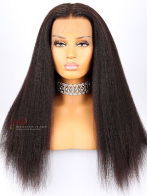 14'' 130% Kinky Straight Brazilian Virgin Hair 360 Lace Wigs [GLW030S]