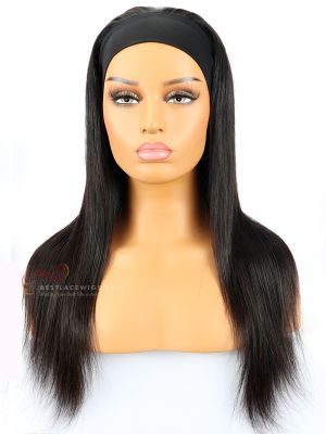 Silky Straight Indian Remy Hair Headband Wigs [HB001]