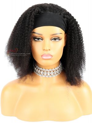 Kinky Curly Indian Remy Hair Headband Wigs [HB018]