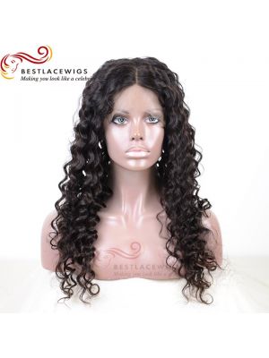 Silk Top Glueless Full Lace Wigs Virgin Human Deep Wave Hair [GSW048D]