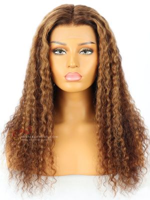 6in Part #2/30 Highlight Deep Wave Lace Front Wig Transparent Lace [GSW230]