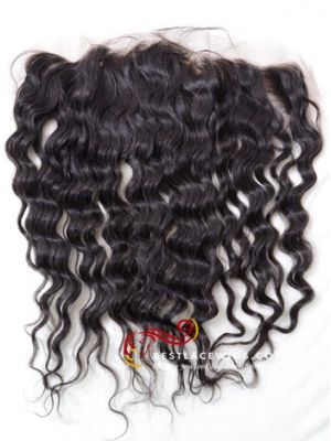 13x4in Deep Wave Indian Remy Hair Lace Frontal [LF07]