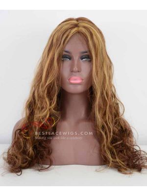 20 Inches Chinese Virgin Hair Lace Front Wigs Jessica Alba Wavy Hairstyle [SW130]